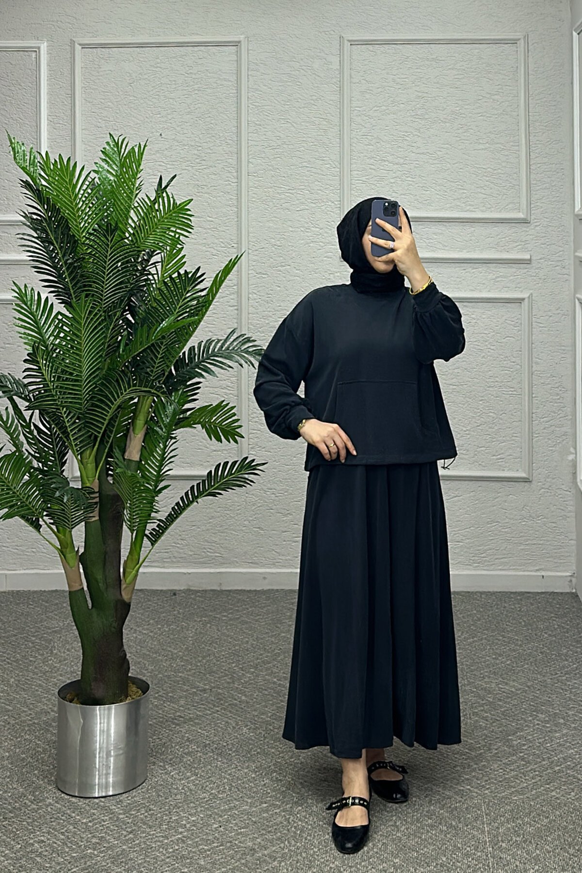 Antrasit Mısra Etekli Takım