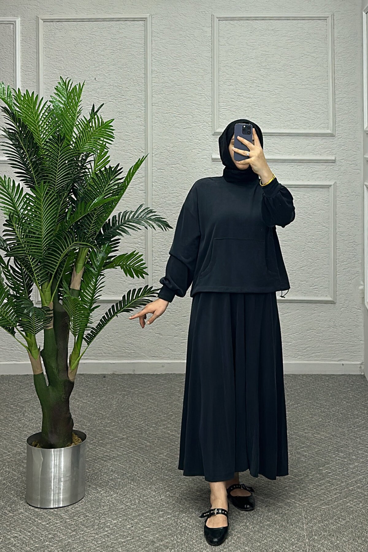 Antrasit Mısra Etekli Takım