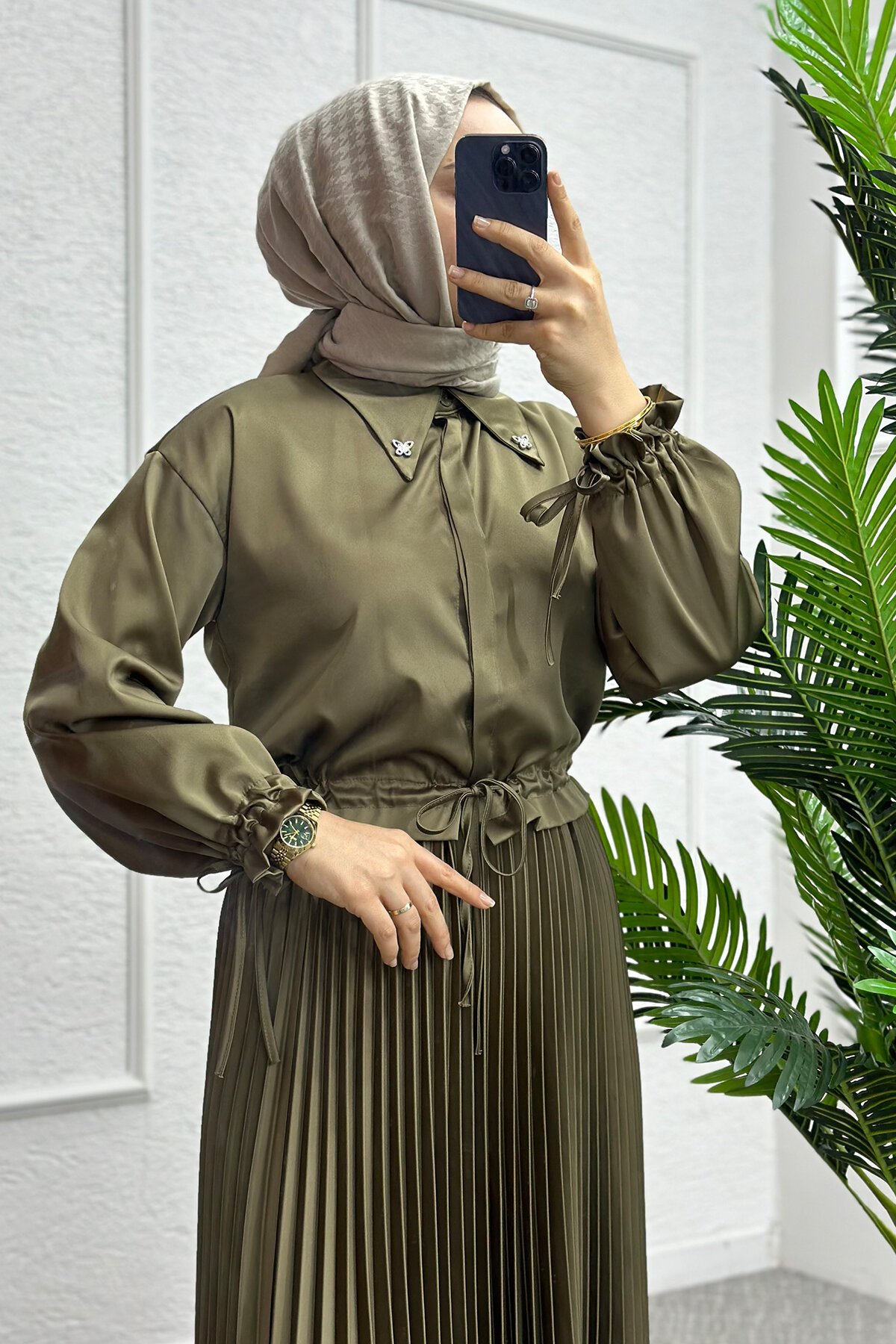 Aren Yeşil Saten Takım