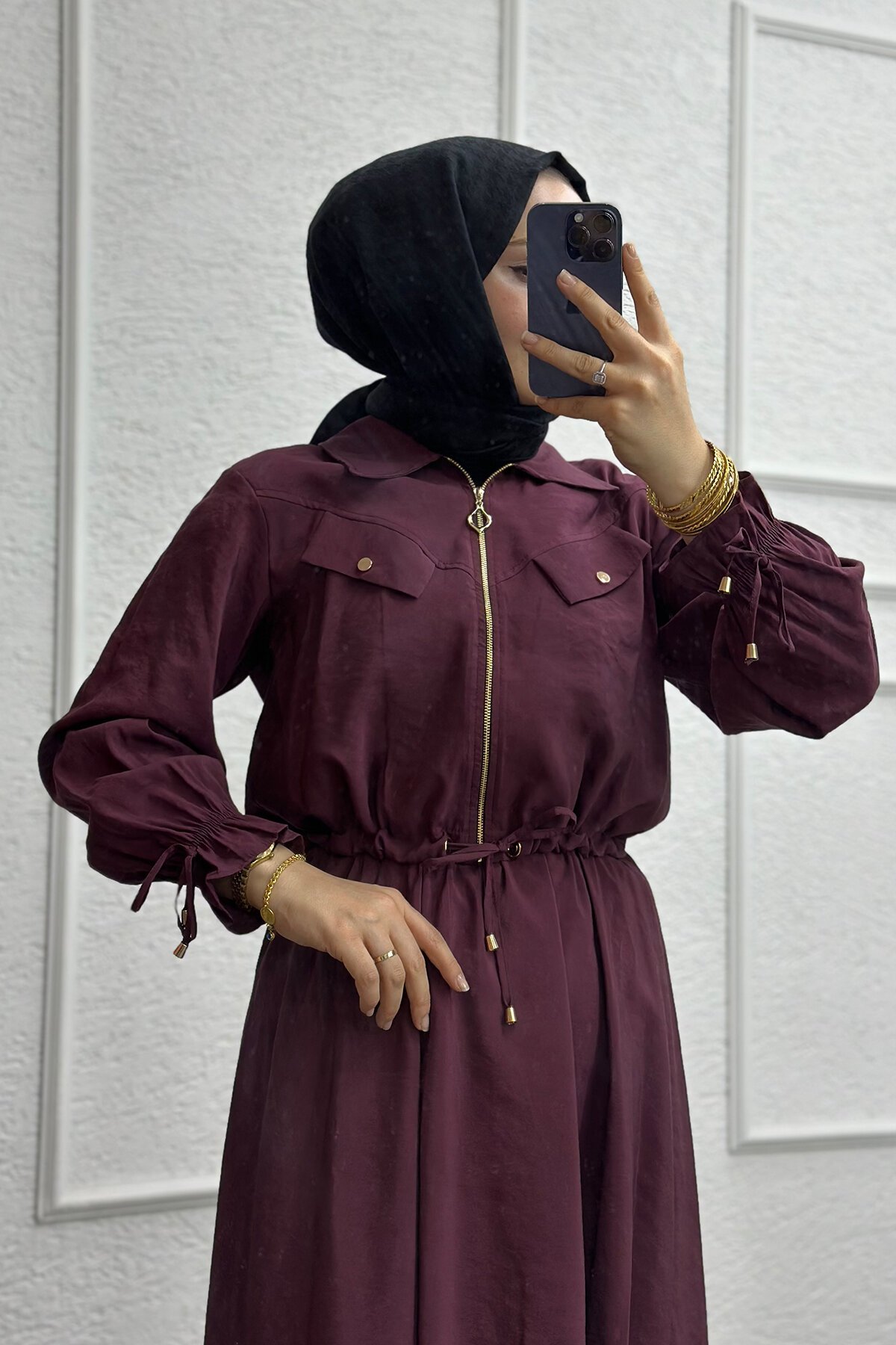 Bordo Orien Etekli Takım