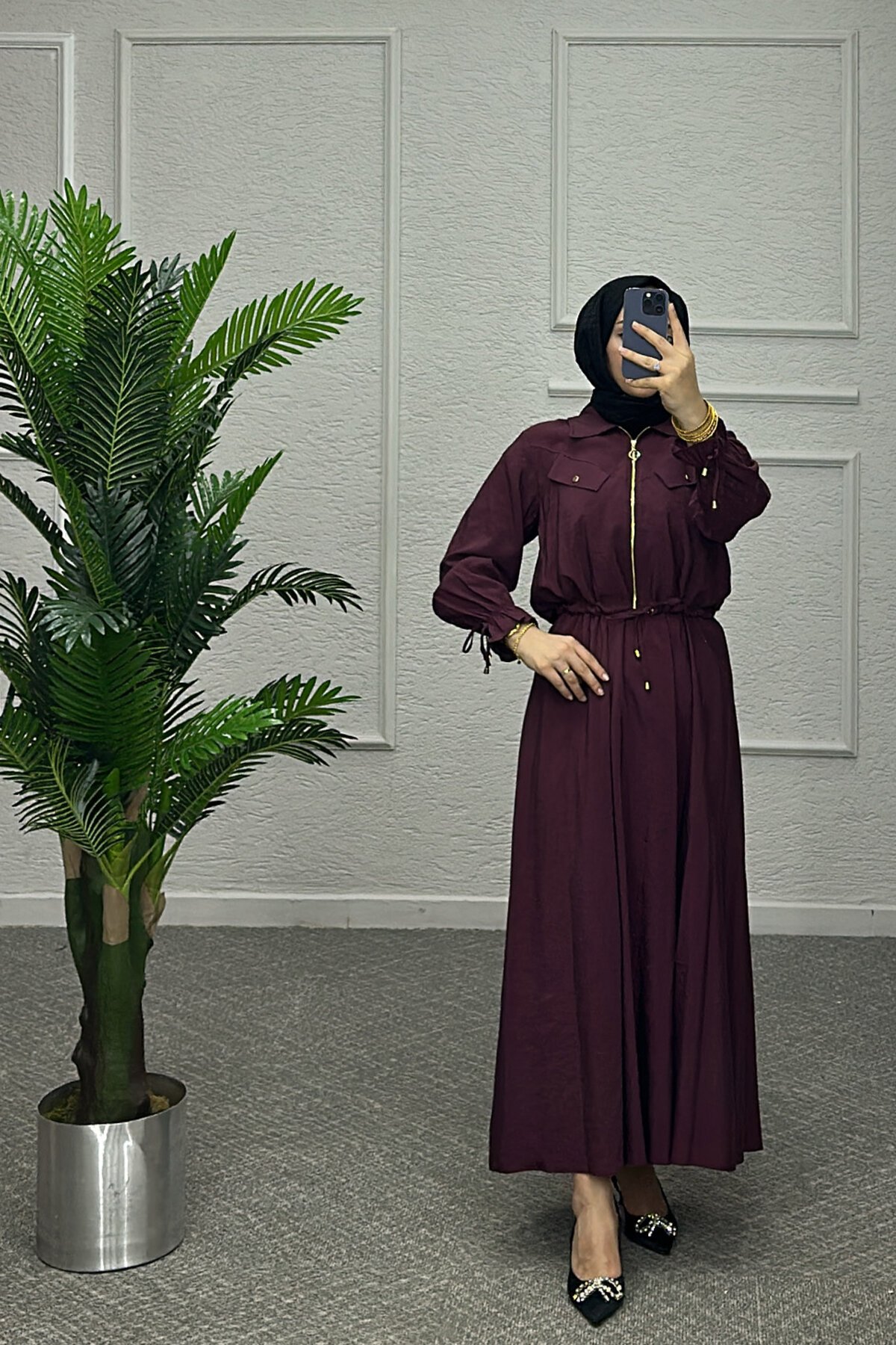 Bordo Orien Etekli Takım