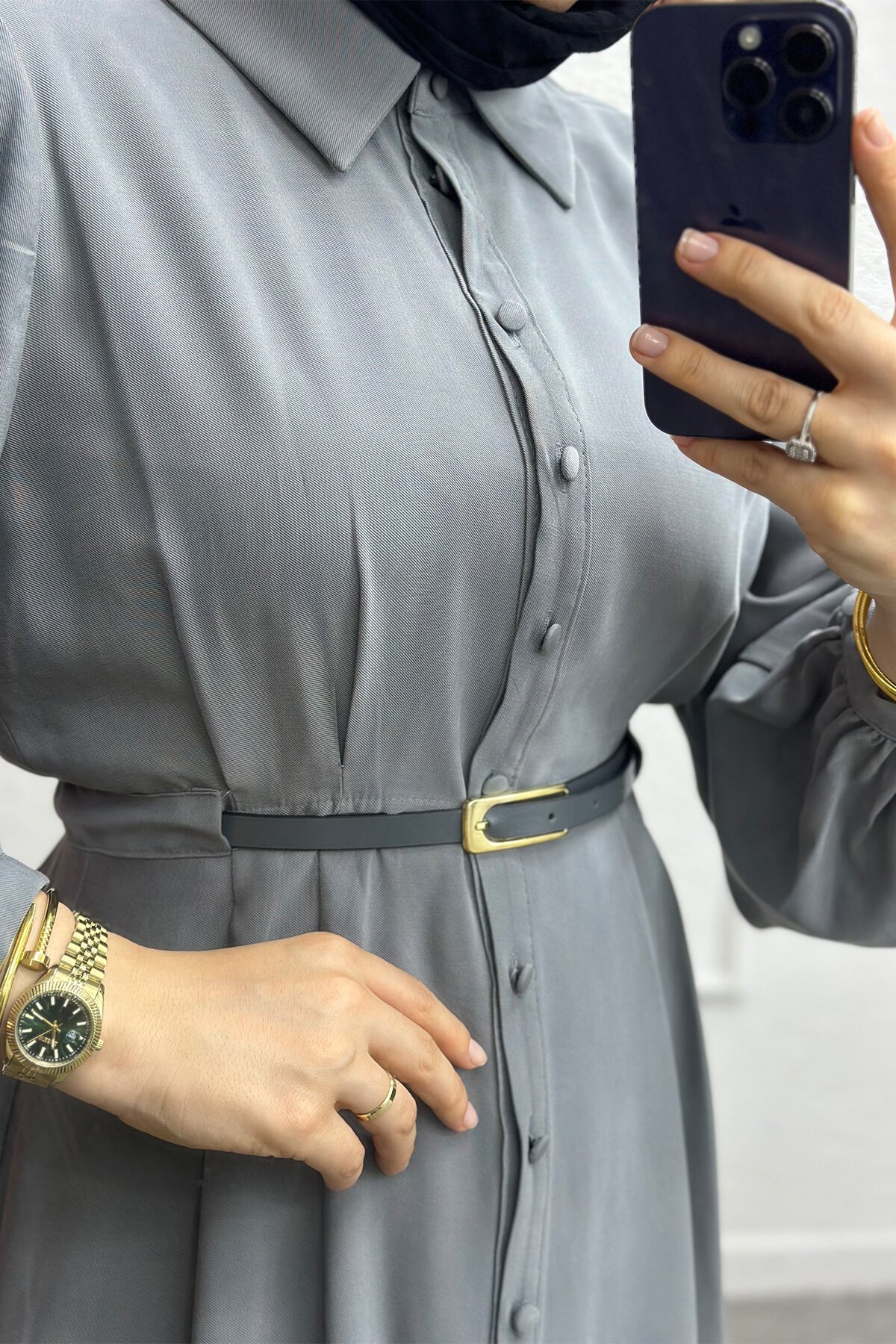 Gri Çalıkuşu Elbise