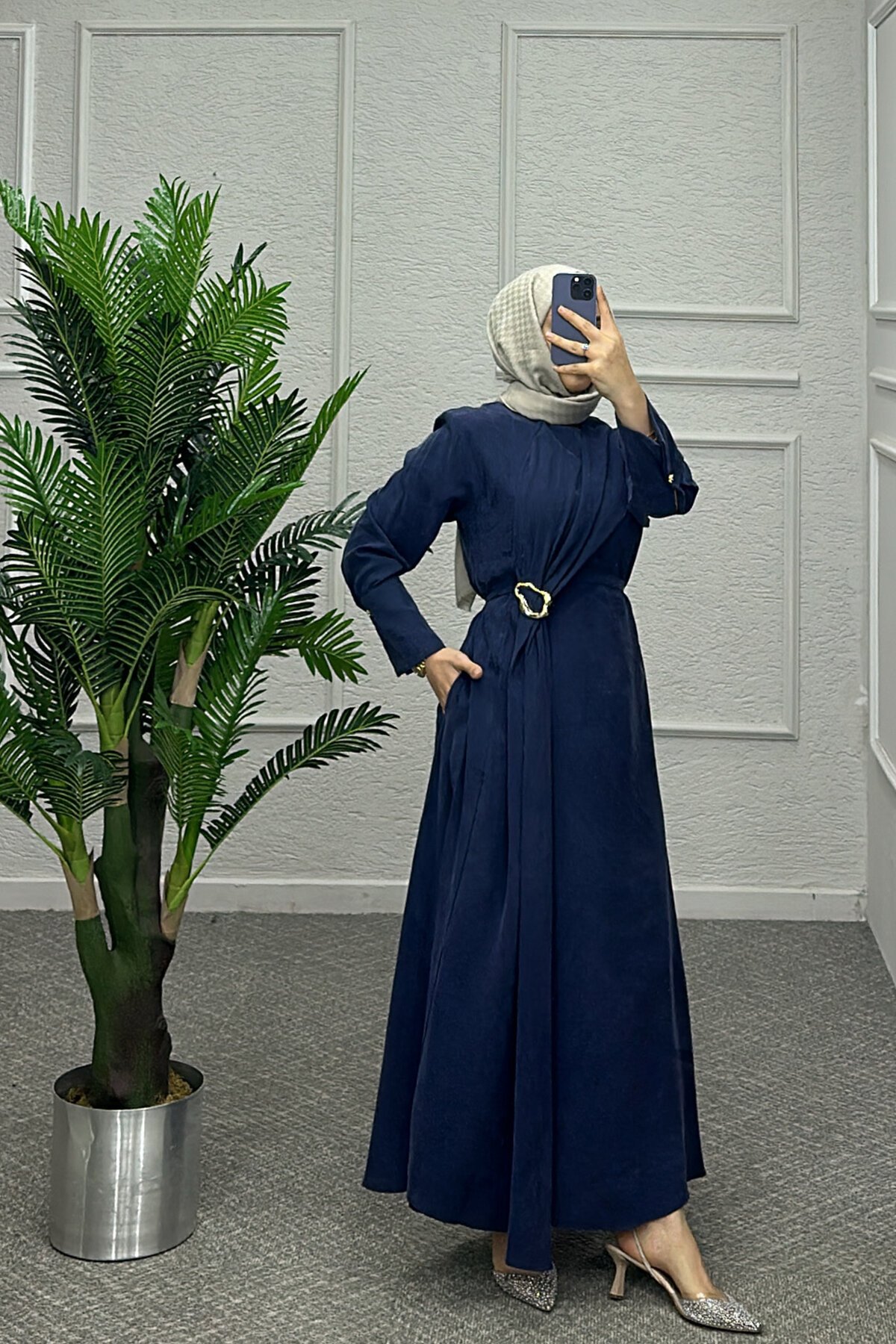 Lacivert Mien Elbise