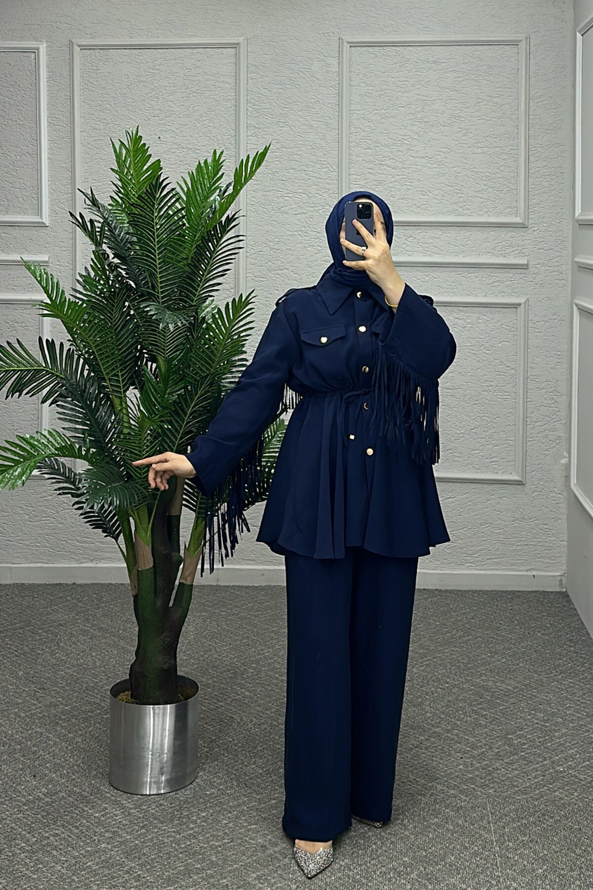 Lacivert Püskül Takım