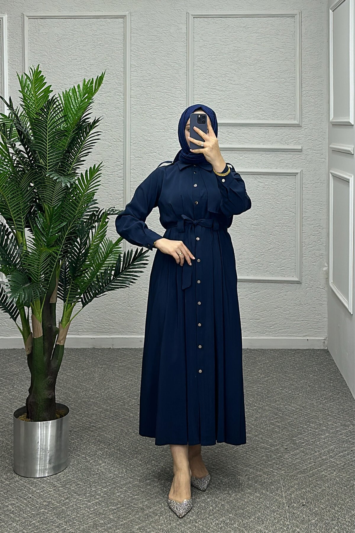 Lacivert Selin Elbise