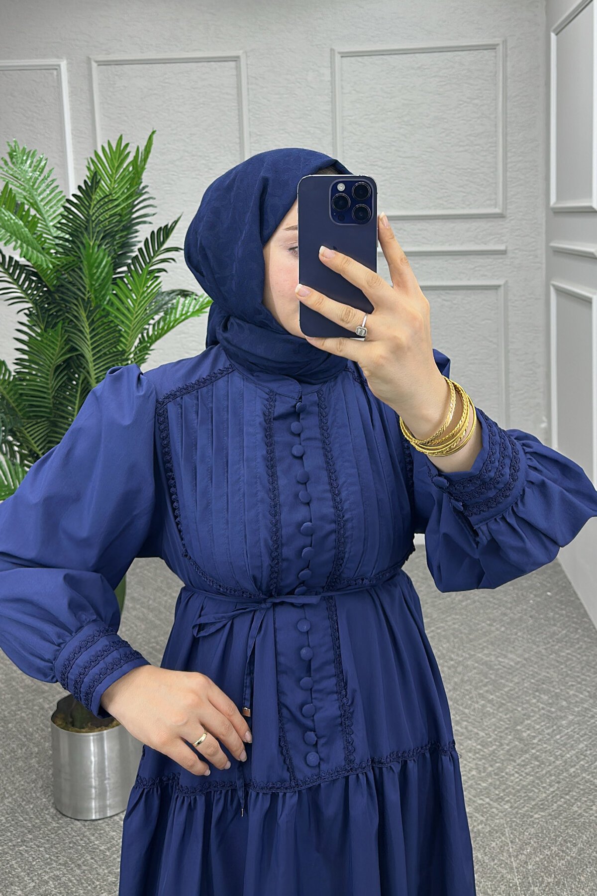 Lacivert Victoria Elbise