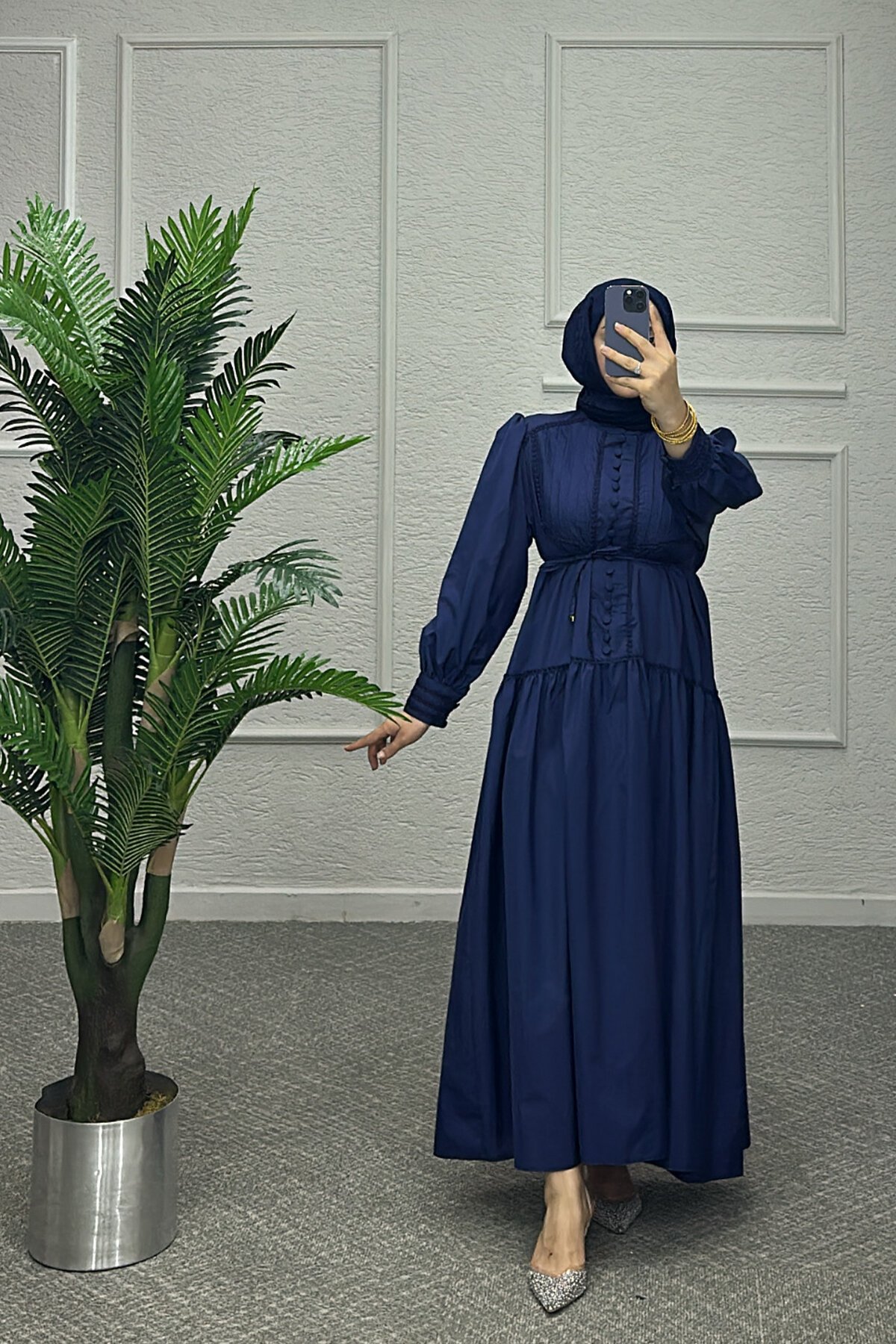 Lacivert Victoria Elbise