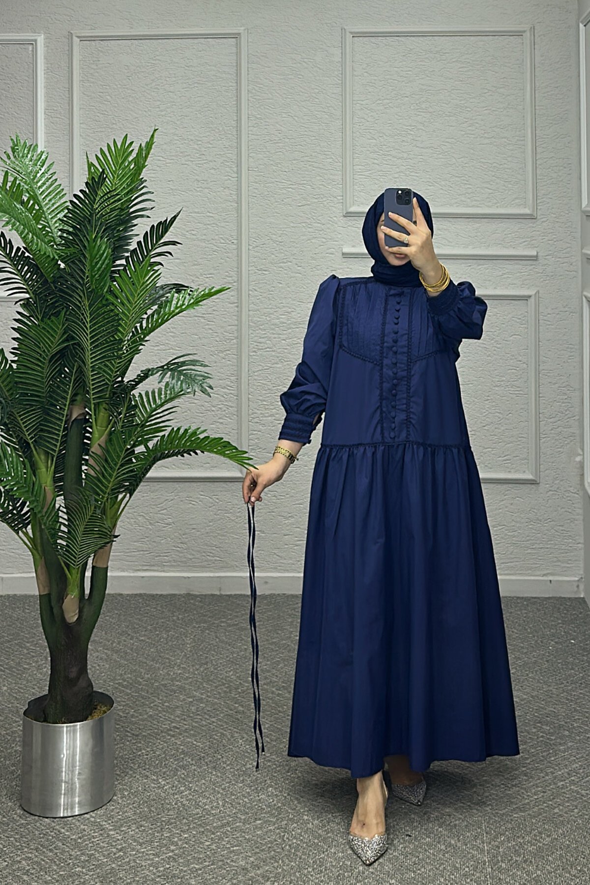 Lacivert Victoria Elbise