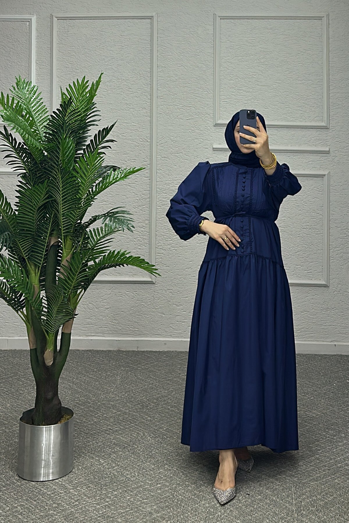 Lacivert Victoria Elbise