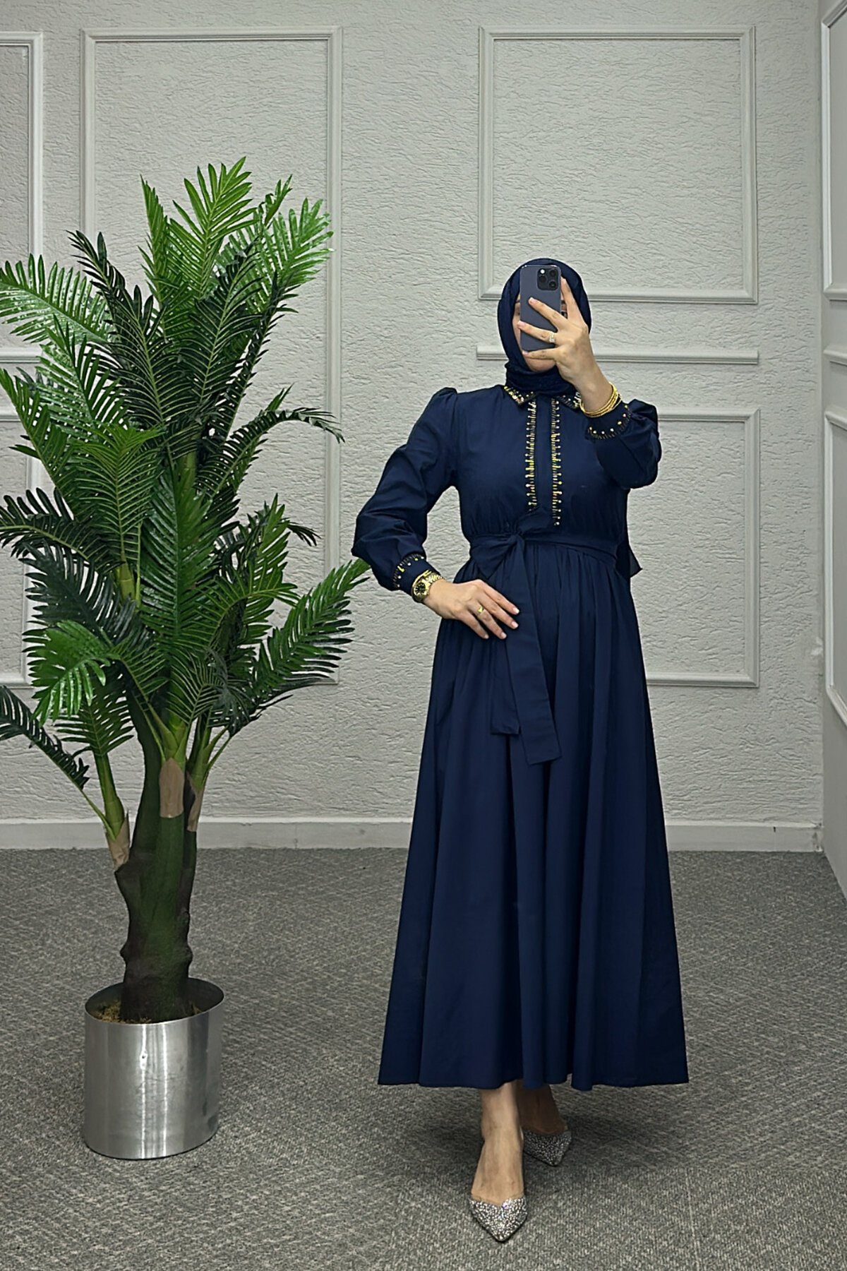 Lacivert Winika Elbise