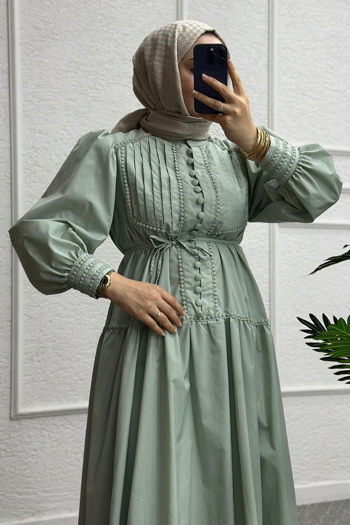 Mint Yeşili Victoria Elbise