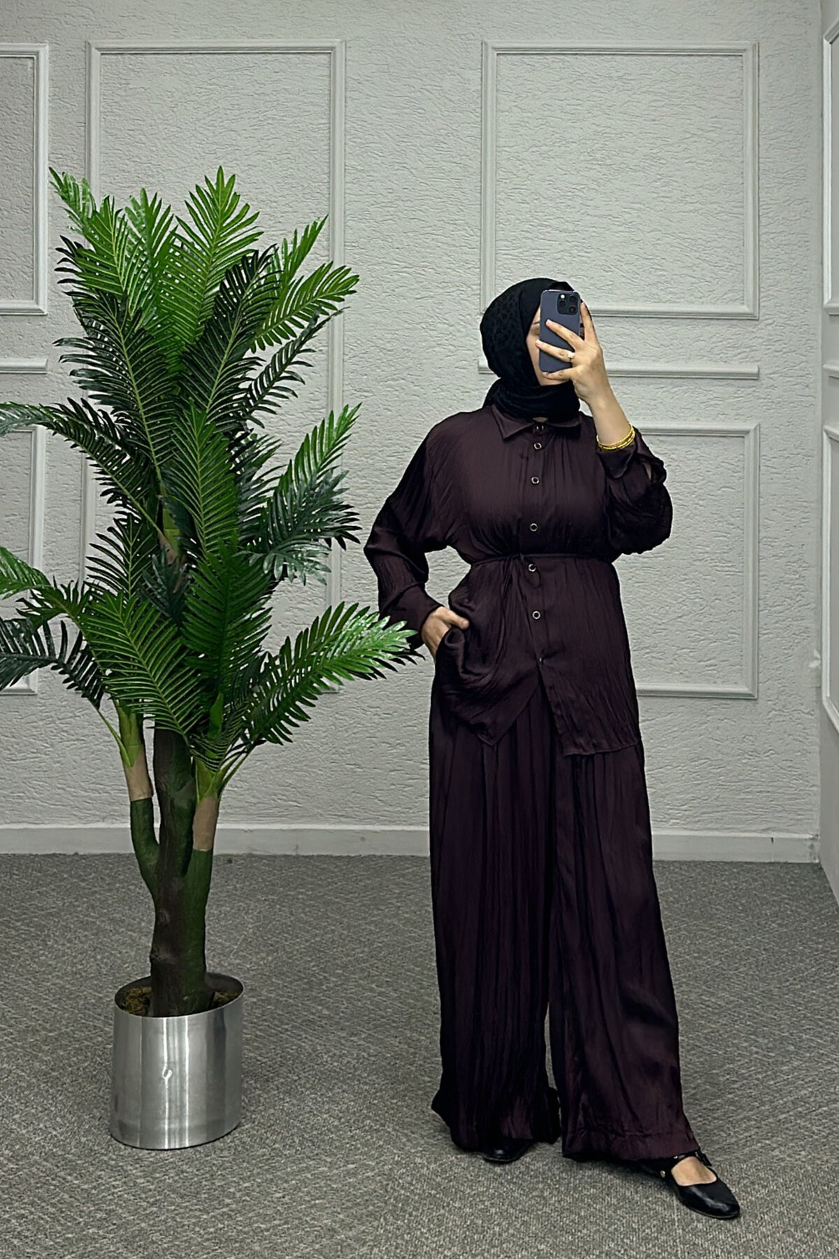 Patlıcan Moru Elegan Takım