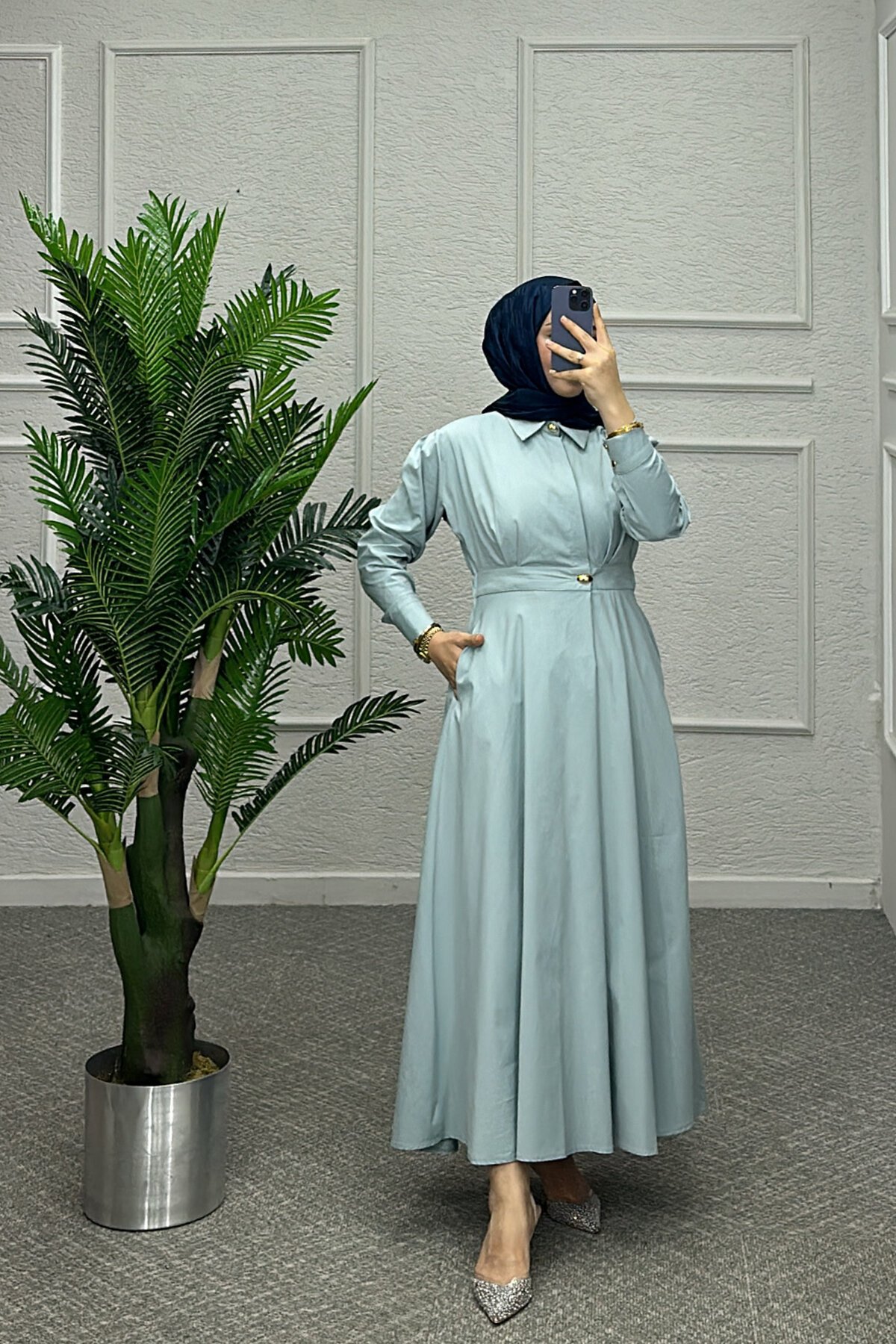 Su Yeşili Sera Elbise