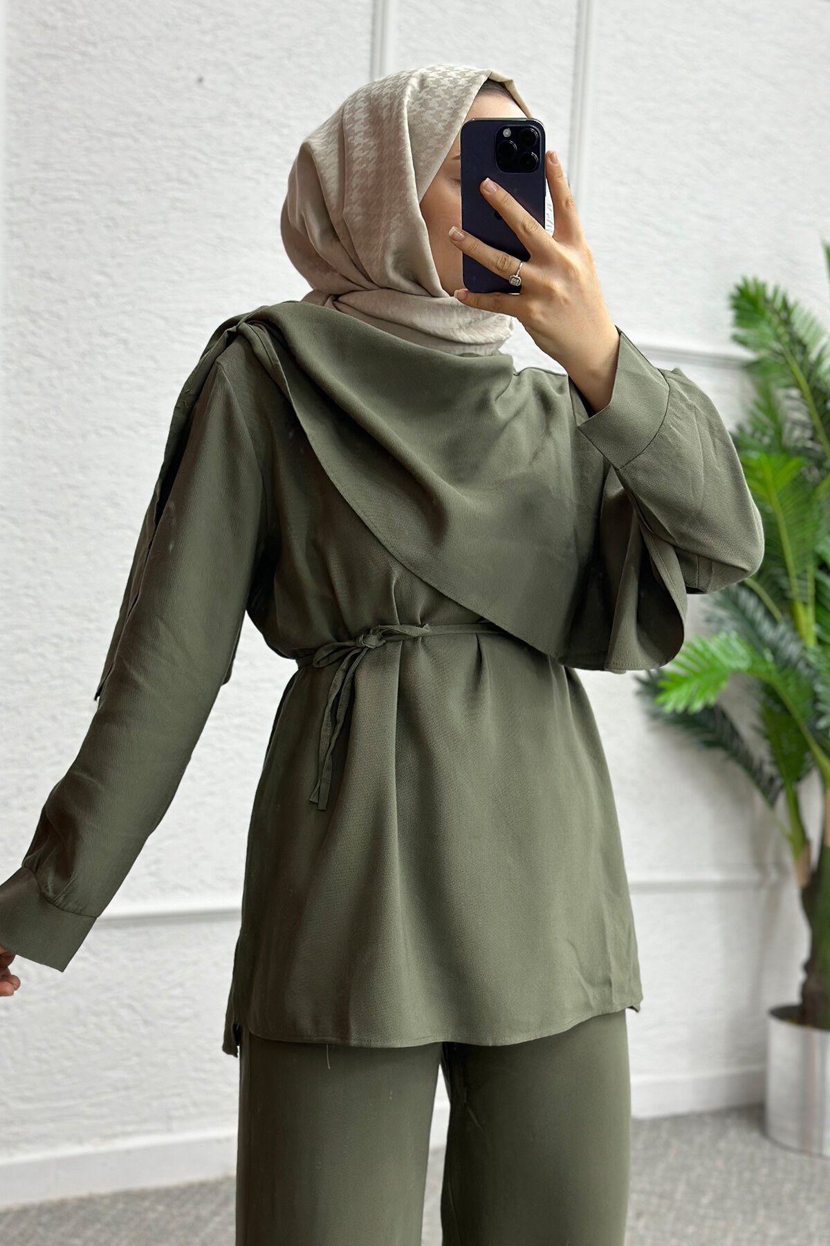 Yeşil Jase Pantolonlu Takım