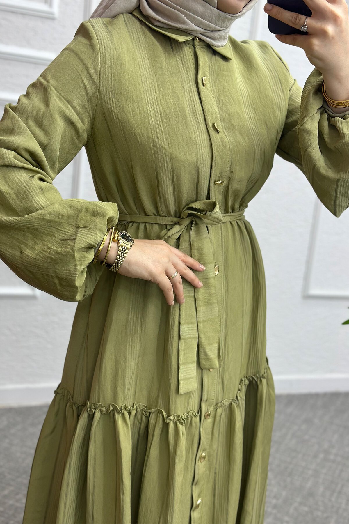 Yeşil Mısra Elbise