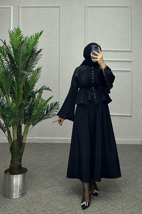 Siyah Mısra Etekli Takım