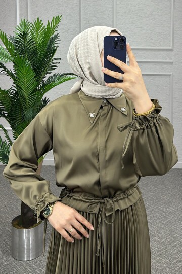Aren Yeşil Saten Takım