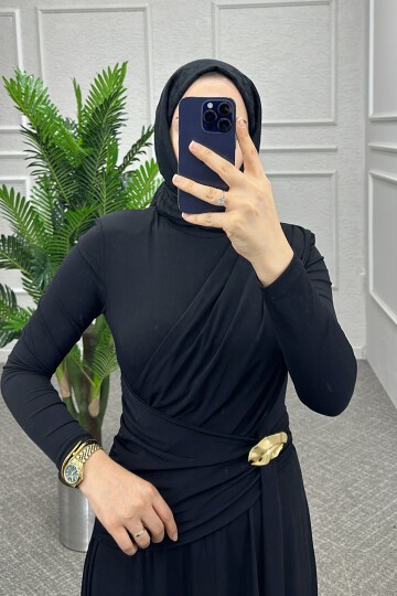 Siyah Laurel Elbise
