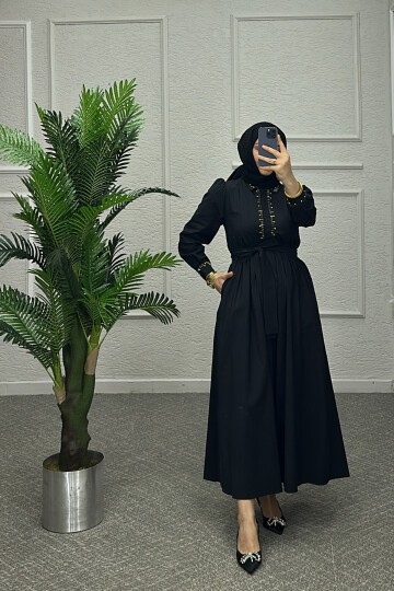 Siyah Winika Elbise